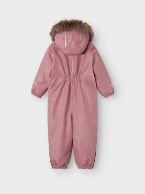 Name It Lasten Haalari, NMFSNOW10 SUIT FRILL GLITTER Vaaleanpunainen Kuosi