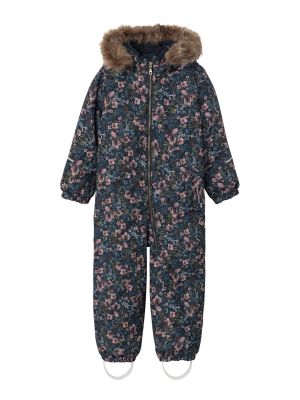 Name It lasten haalari, NMFSNOW10 SUIT MELODY FLOWER Sininen Kuosi