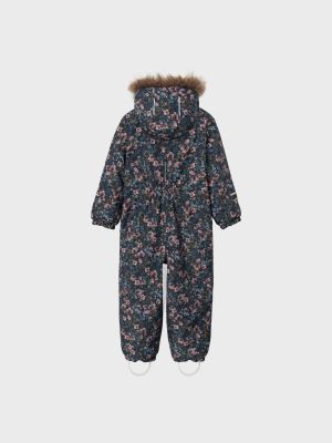 Name It lasten haalari, NMFSNOW10 SUIT MELODY FLOWER Sininen Kuosi