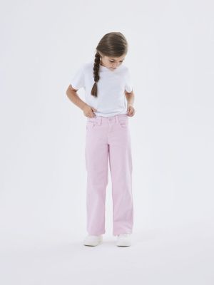 Name It Lasten Housut, NKFROSE WIDE TWI PANT Pinkki