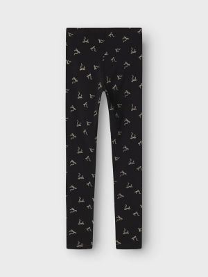 Name It lasten leggingsit, NKFVIVIAN AOP LEGGING Musta Kuosi