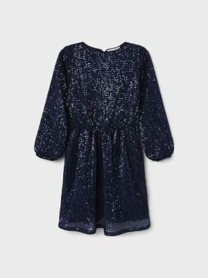 Name It Lasten Mekko, NKFRANTELLA LS DRESS Tummansininen