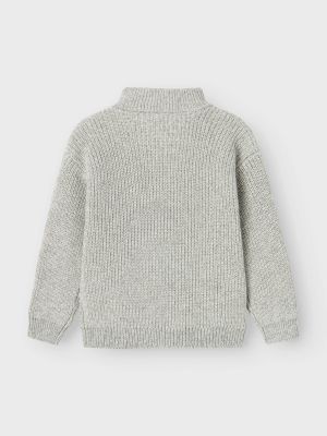 Name It Lasten Neulepusero, NMMSAFALLE LS KNIT Vaaleanharmaa