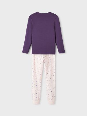 Name It Lasten Pyjamasetti Nightset Purble Heart Noos Liila