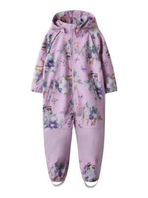 Name It lasten softshell haalari, NMFALFA08 SOFTSHELL SUIT AOP Pinkki Kuosi