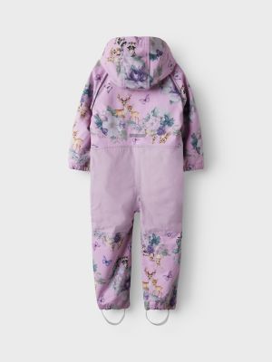 Name It lasten softshell haalari, NMFALFA08 SOFTSHELL SUIT AOP Pinkki Kuosi