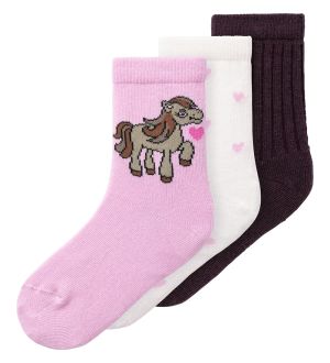 Name It Lasten Sukat 3-Pack, NMFNADIA 3P SOCK Monivärinen Kuosi