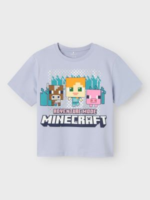 Name It lasten t-paita, NKFOXAJA MINECRAFT SS REG TOP Vaaleansininen