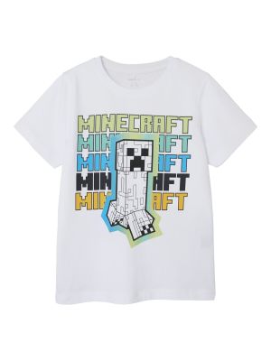 Name It lasten t-paita, NKMJIN MINECRAFT SS TOP Valkoinen