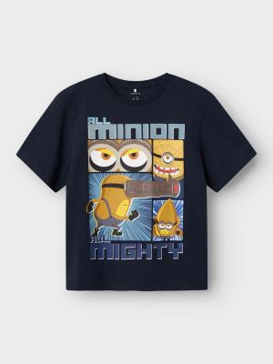 Name It Lasten T-paita, NKMOBY MINIONS SS REG TOP Tummansininen