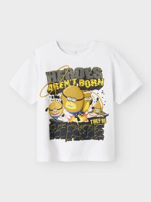 Name It Lasten T-paita, NKMOBY MINIONS SS REG TOP Valkoinen