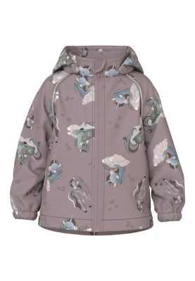 Name It Lasten Takki, NMFALFA08 SOFTSHELL JACKET UNICORNS Vaaleanpunainen Kuosi