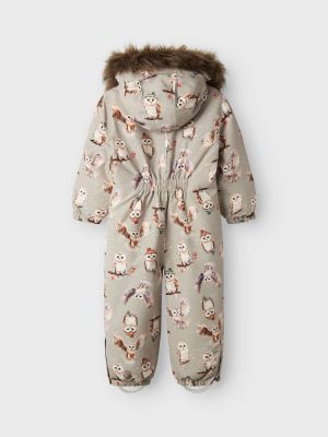 Name It Lasten Toppahaalari, NMNSNOW10 SUIT AOP Vaalea Beige