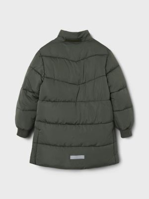 Name It lasten toppatakki, NKFMUSIC LONG PUFFER JACKET Armeijanvihreä