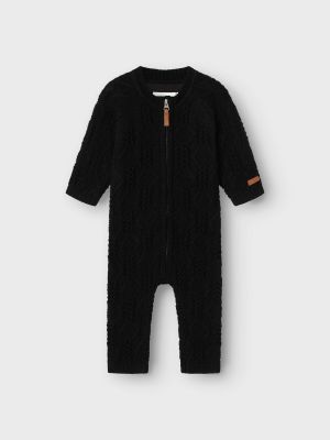 Name It lasten villahaalari, NBFWRILLA WOOL LS KNIT SUIT Musta