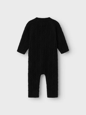 Name It lasten villahaalari, NBFWRILLA WOOL LS KNIT SUIT Musta