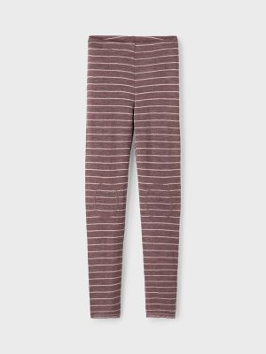 Name It leggingsit, NKFWANG WOOL NEEDLE LEGGING Raidallinen Punainen