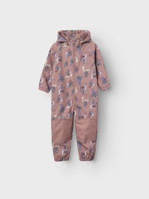 Name It softshellpuku, NMFALFA08 SUIT ROSE WOOD Ruskea Kuosi