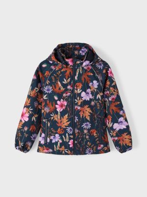 Name It softshelltakki, NKFALFA08 JACKET AUTUMN FLOWER Sininen Kuosi