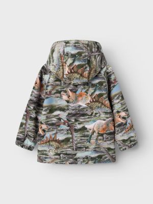 Name It takki, NMMALFA08 JACKET DINO WORLD Armeijanvihreä