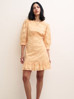 Nobody´s Child mekko, SERENA BRODERIE DRESS Oranssi