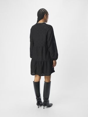 Object naisten mekko, OBJFEODORA GIA L/S DRESS Musta