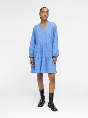 Object naisten mekko, OBJFEODORA GIA L/S DRESS Vaaleansininen