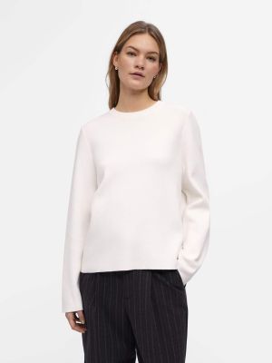 Object naisten neule,  OBJREYNARD SQUARE SLEEVE O-NECK  Valkoinen