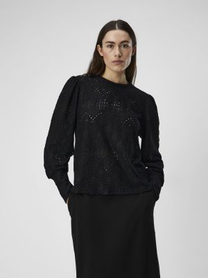 Object naisten paita, K-OBJFEODORA L/S TOP  Musta