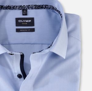 Olymp luxor kauluspaita, Modern fit +hiha Keskisininen