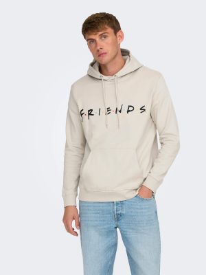 Only and Sons miesten huppari, FRIENDS REG HOODIE Luonnonvalkoinen