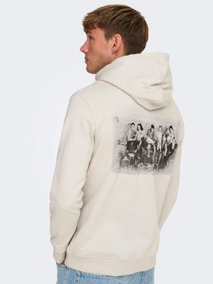 Only and Sons miesten huppari, FRIENDS REG HOODIE Luonnonvalkoinen