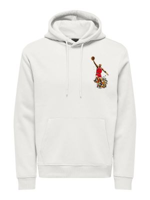 Only and Sons miesten huppari, JORDAN REG HOODIE Valkoinen