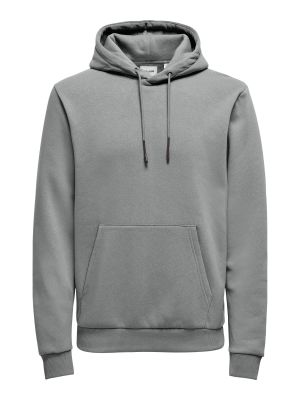 Only and Sons Miesten Huppari ONSCERES LIFE HOODIE SWEAT Keskiharmaa