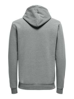 Only and Sons Miesten Huppari ONSCERES LIFE HOODIE SWEAT Keskiharmaa