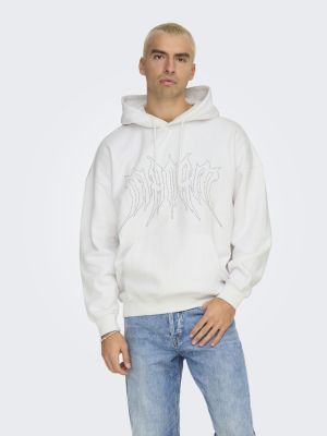 Only and Sons miesten huppari, RHINE STONE RLX HOODIE Valkoinen