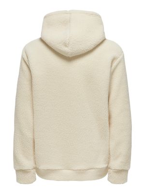 Only and Sons Miesten Huppari Teddy Hoodie Sweat Valkoinen