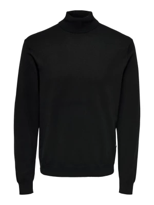 Only and Sons Miesten Pooloneule, Wyler Life Roll Neck Nos Musta