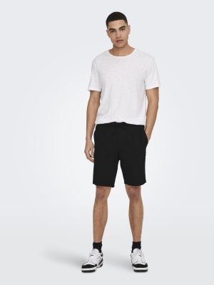 Only and Sons miesten shortsit, LINUS COT SHORTS Musta