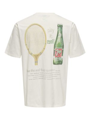 Only and Sons miesten t-paita, 7UP RLX SS TEE Valkoinen