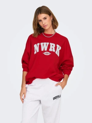 Only Naisten Collegepusero, ONLDEBORAH L/S CLUB O-NECK Punainen