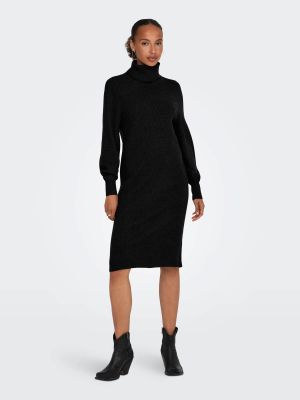 Only naisten mekko, ONLSASHA LS ROLLNECK DRESS Musta