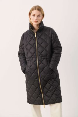 Part Two Naisten Tikkitakki, K-CHEA QUILTED COAT Musta