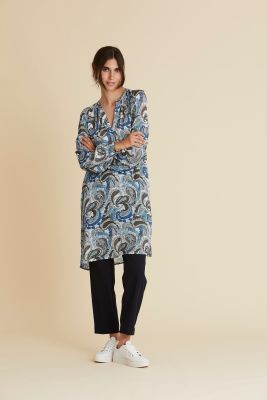 Philosophy Blues Original Naisten Tunika, HATENNA TUNIC Sininen Kuosi