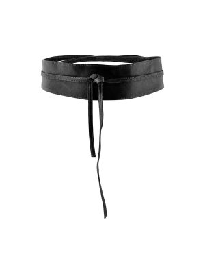 Pieces Nahkavyö PCVIBS LEATHER TIE WAIST BELT NOOS Musta