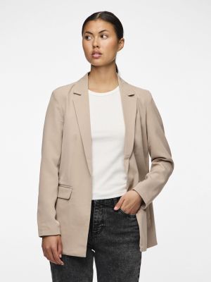 Pieces naisten bleiseri, PCBOZZY LS LOOSE BLAZER  Vaalea Beige