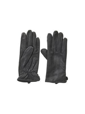 Pieces Naisten Käsineet, PCNELLIE LEATHER GLOVE NOOS Musta