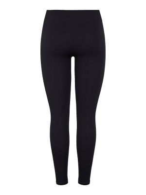 Pieces Naisten Leggingsit PCSYMMI RIB LEGGINGS Musta