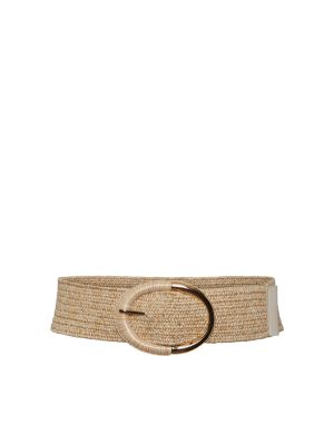 Pieces vyö, PCTARYN WAIST STRAW BELT Vaalea Beige