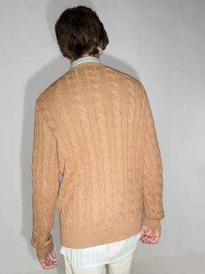 Polo Ralph Lauren miesten kaapelineule, CABLE KNIT COTTON SWEATER Beige